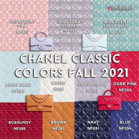 chanel color code|chanel bag color chart.